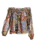 Flowerbed Off-the-Shoulder Top, Multicolor