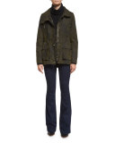 Glade Funnel-Neck Camo Jacket, Army Green