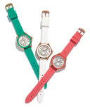 Cape Pink Topaz Watch with Silicone Strap, Rose Golden