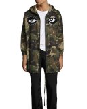 You See Nothing Camo-Print Parka, Multicolor