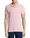 Felix Johnny-Collar Polo Shirt, Pink