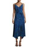 Sleeveless Printed Chiffon Dress