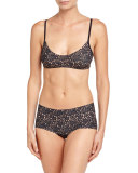 Venise Bare Seamless Boyshorts, Black/Taupe