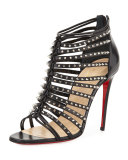 Millaclu Mini-Spike Red Sole Pump, Black
