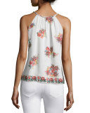 Gris Floral-Printed Sleeveless Top
