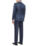 Super 160s Broken Twill Two-Piece Suit, Navy