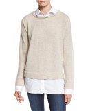 Layered Long-Sleeve Twofer Top