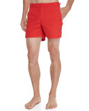 Setter Short-Length Swim Trunks, Red 