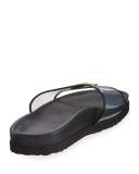 Men's Crystal Pool Slide Sandal, Black