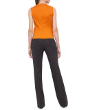 Farrah Boot-Cut Pants, Dark Gray