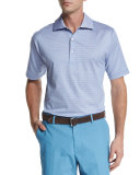 Callicut Striped Short-Sleeve Polo Shirt, Light Purple