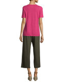 Hemp Twist Wide-Leg Cropped Pants 