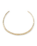 Crystal-Encrusted Collar Necklace, Golden