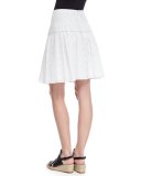 Lakewood Netted Pleated A-Line Skirt