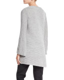 Wool-Cashmere Ribbed Asymmetric Top 