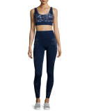Hummingbird Technical-Knit Leggings, Midnight