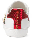 New Ace Studded Web Low-Top Sneaker, White