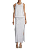 Island Honeycomb Mesh Maxi Dress, White