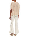 The Mariner Flare-Leg Ankle Jeans, Vintage Cream