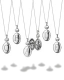 Petite Sterling Silver Initial "K" Locket Necklace