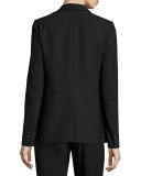 Sloane Tropical Wool Blazer, Black