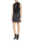 Naya Dress w/Pleated Plaid Skirt