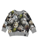 Elmo Ball Net Sweat Tee, Gray/Multicolor, Size 12-24 Months