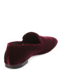 Bray Velvet Smoking Loafer, Oxblood