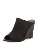 Anita Stretch Wedge Mule, Black