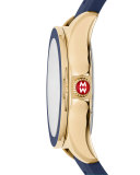 Cape Topaz Watch w/Silicone Strap, Navy