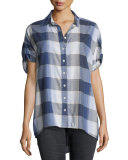 The Big Roll-Sleeve Shirt, Picnic Plaid