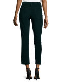 Le High Straight-Leg Cropped Corduroy Pants, Spruce