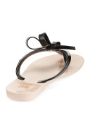 Harmonic II Bow Jelly Sandal, Black/Pink, Youth