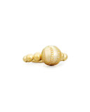 Diamond-Striped South Sea Pearl Ring, Size 6.5