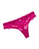 Présage Lace Tanga Thong, Tyrian Pink