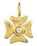 Small Diamond Maltese Cross Pendant 