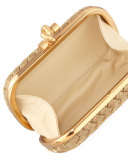 Woven-Chain Knot Minaudiere, Gold