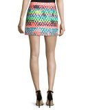 Couture Neon Mini Skirt, Multi Colors