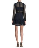 Hall Geometric-Lace Mini Dress