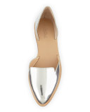 Prue Metallic d'Orsay Flat, Silver