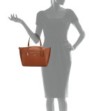 Prairie Leather Satchel Bag, Saddle