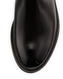 Furseo Leather Knee Boot, Nero/Crust