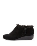 Callie Faux-Shearling-Lined Slip-On, Black