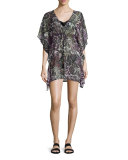 Lively Leaves Tunic Coverup, Plus Size
