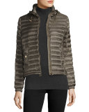 Jack Lightweight Packable Short Puffer, Gray
