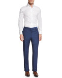Genesis Slim-Fit Wool Trousers, Blue