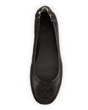 Minnie Travel Logo Ballerina Flat, Black