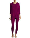 Cashmere Hoodie and Ribbed Legging Set 