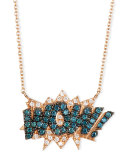 18K Rose-Gold Wow! Pop Art Pendant Necklace