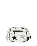 Star Patchwork Small Saddle Bag, Star White/Multi